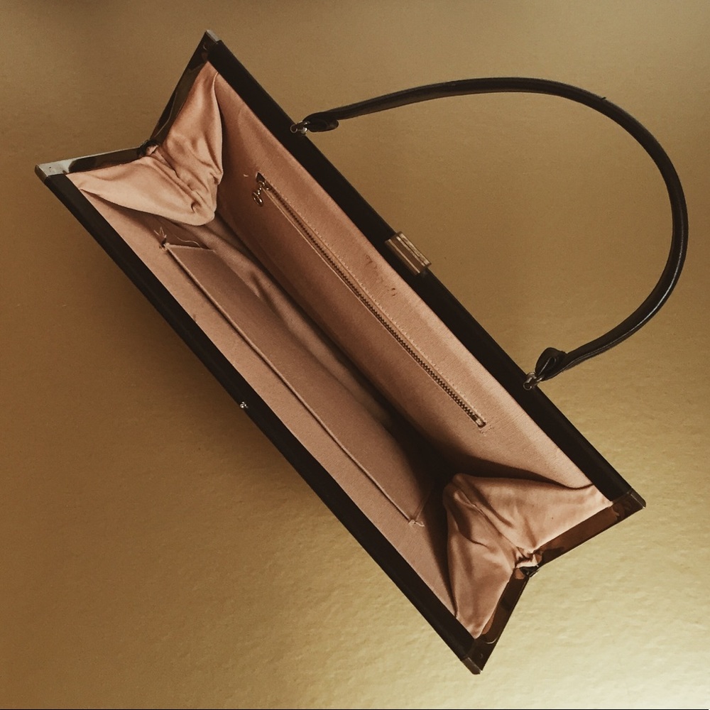 Vintage Hand Bag Cross Stitch Embroidered - Picture 2 of 3